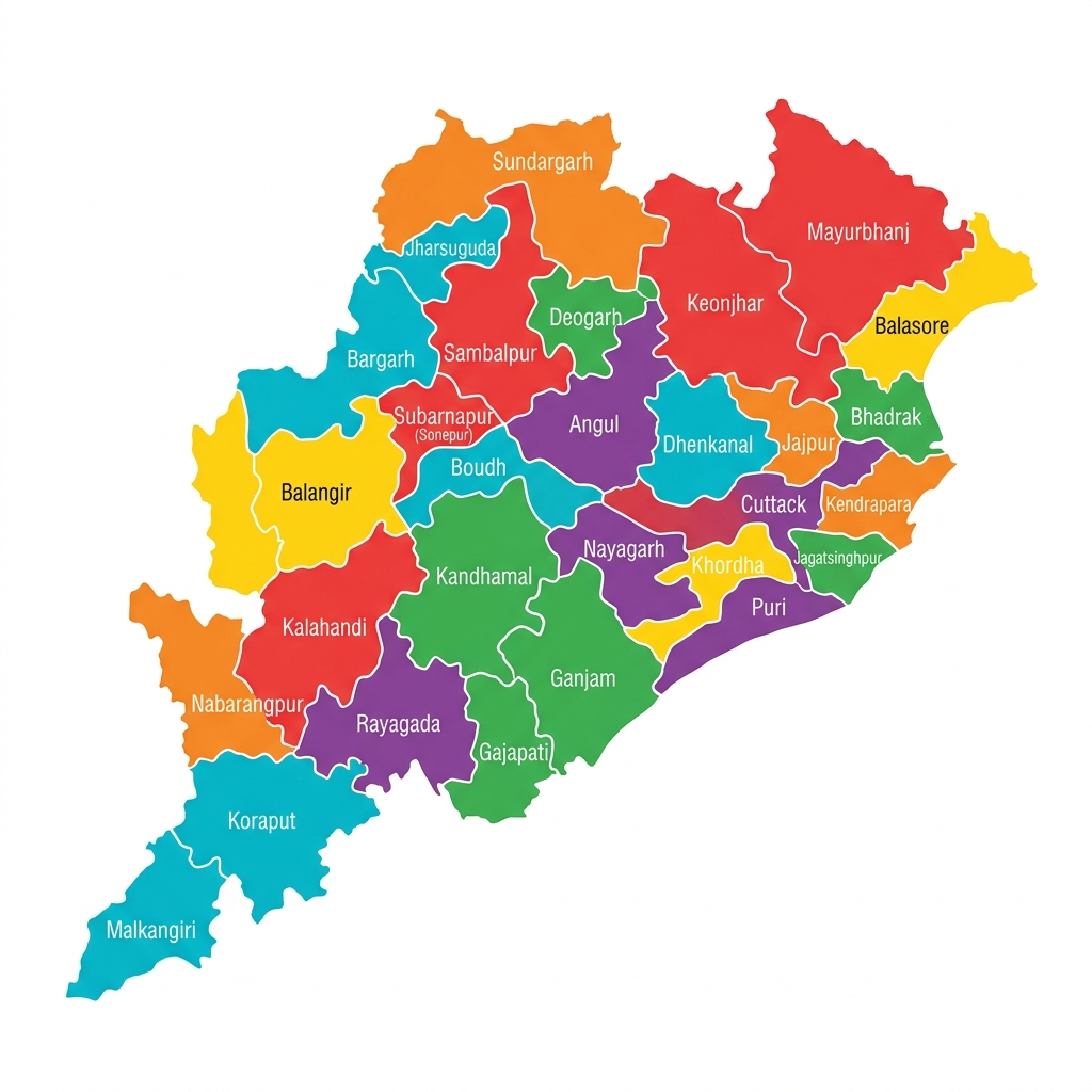 Odisha District Map